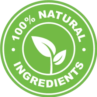 100% natural ingredients badge