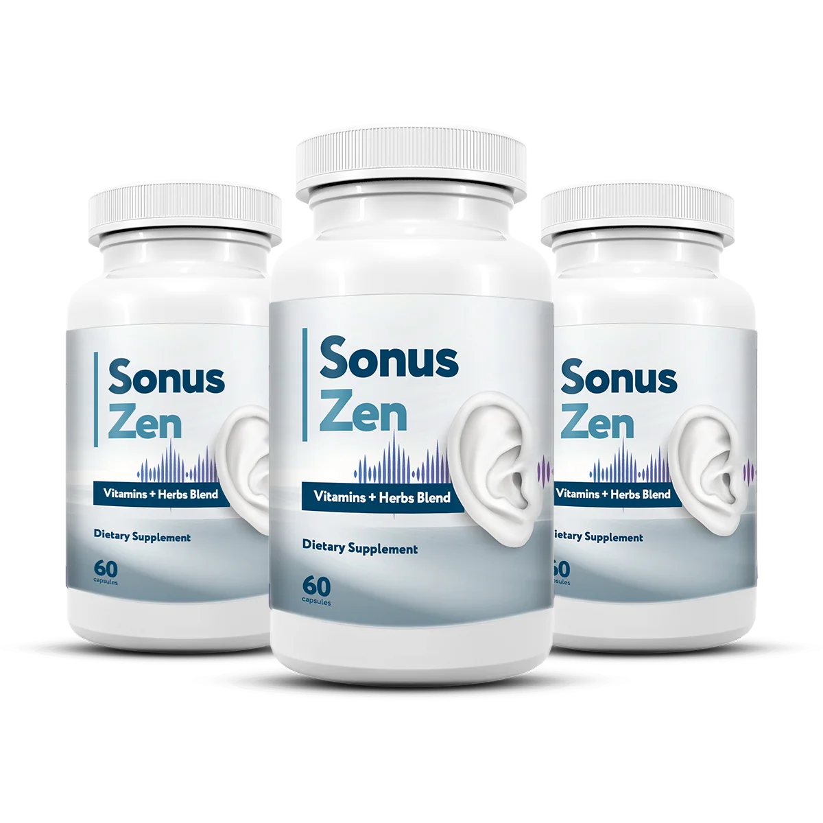 SonusZen hearing support capsules — three-bottle 90-day bundle from the official store